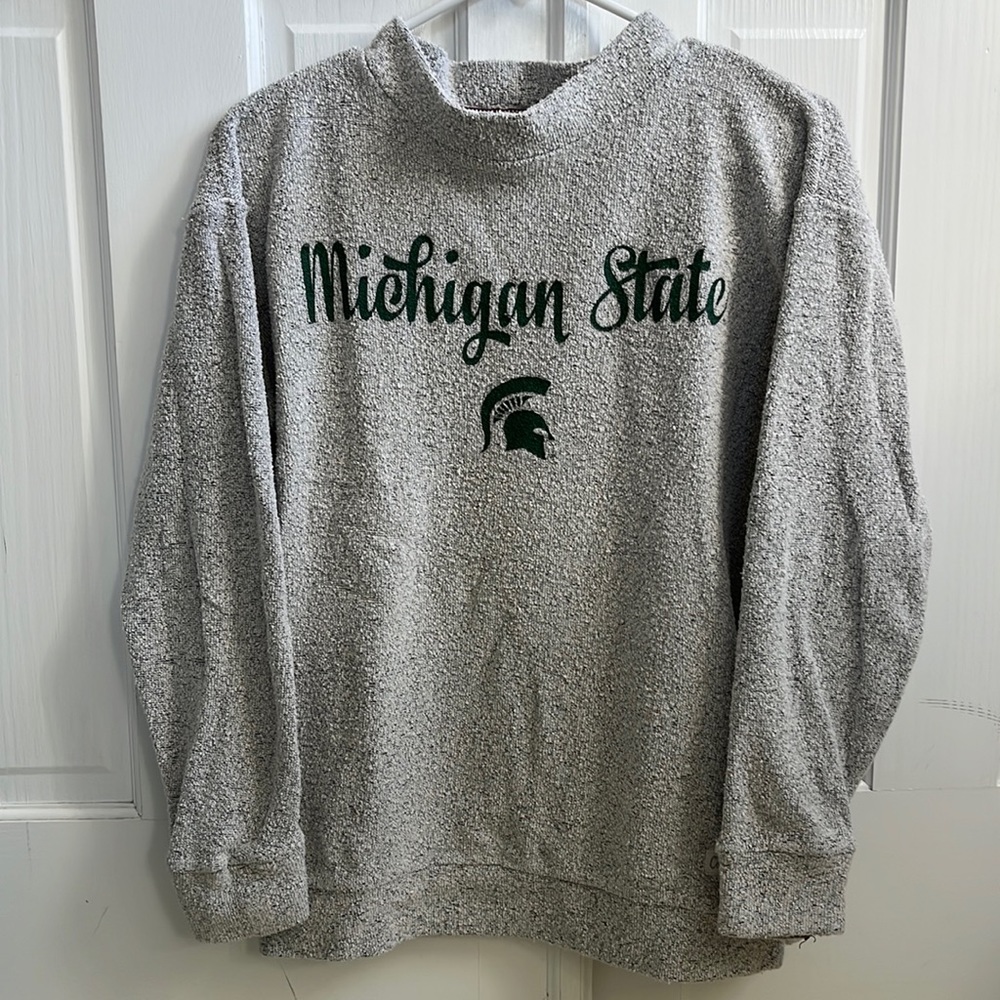 Michigan State Mock Neck Crew